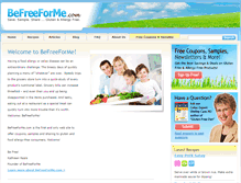 Tablet Screenshot of befreeforme.com